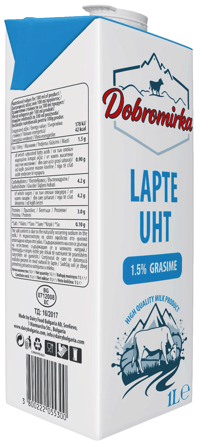 Dobromirka UHT Milk 1.5% 1L