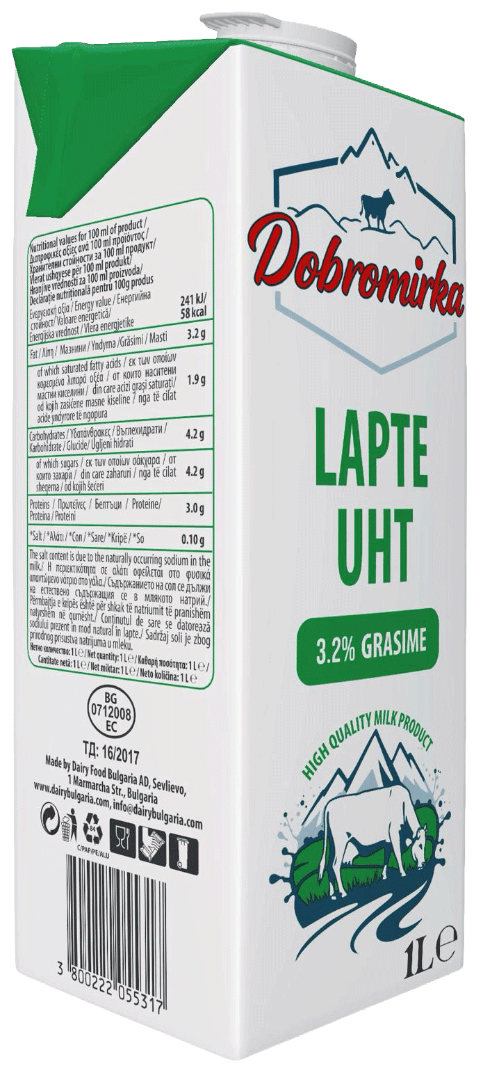 Dobromirka UHT Milk 3.2% 1L