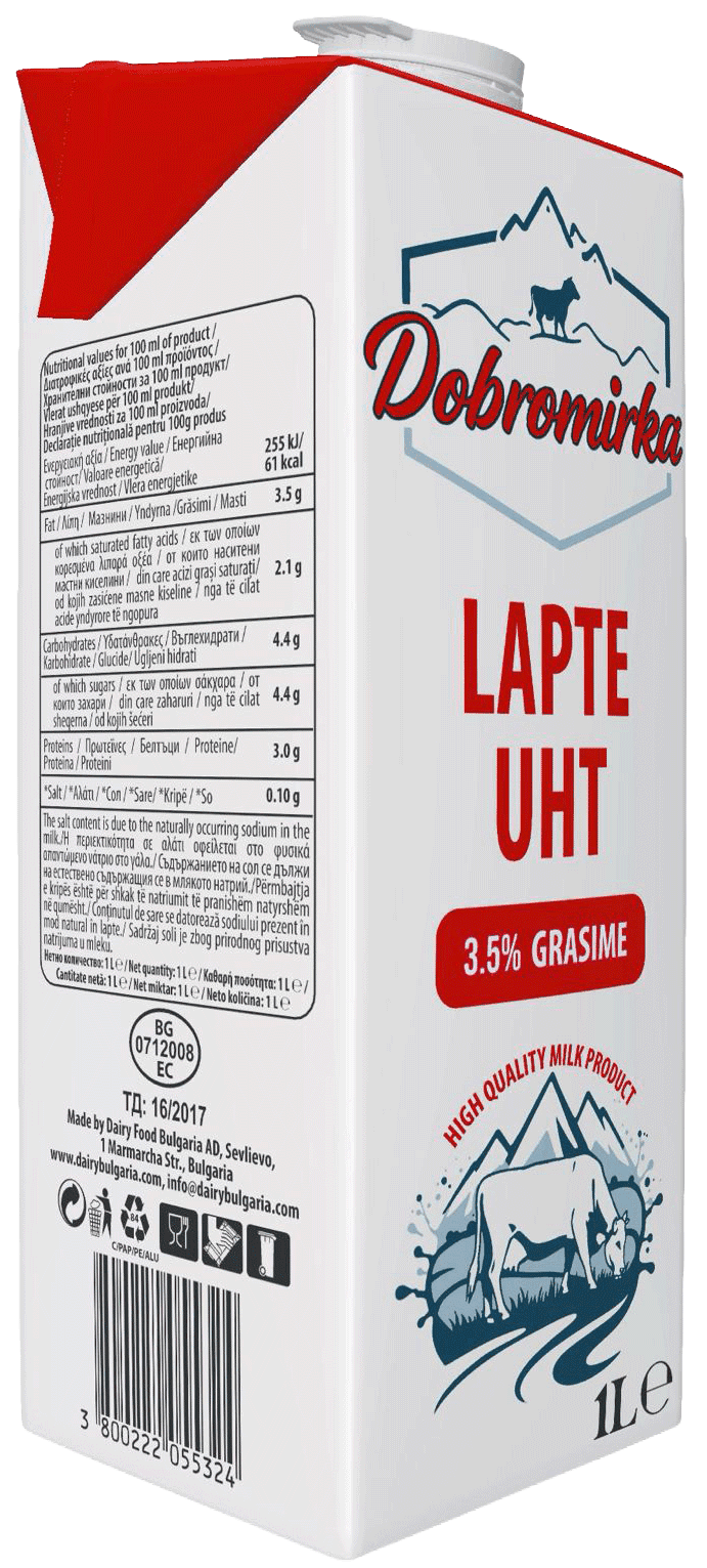 Dobromirka Lapte UHT 3.5% 1L