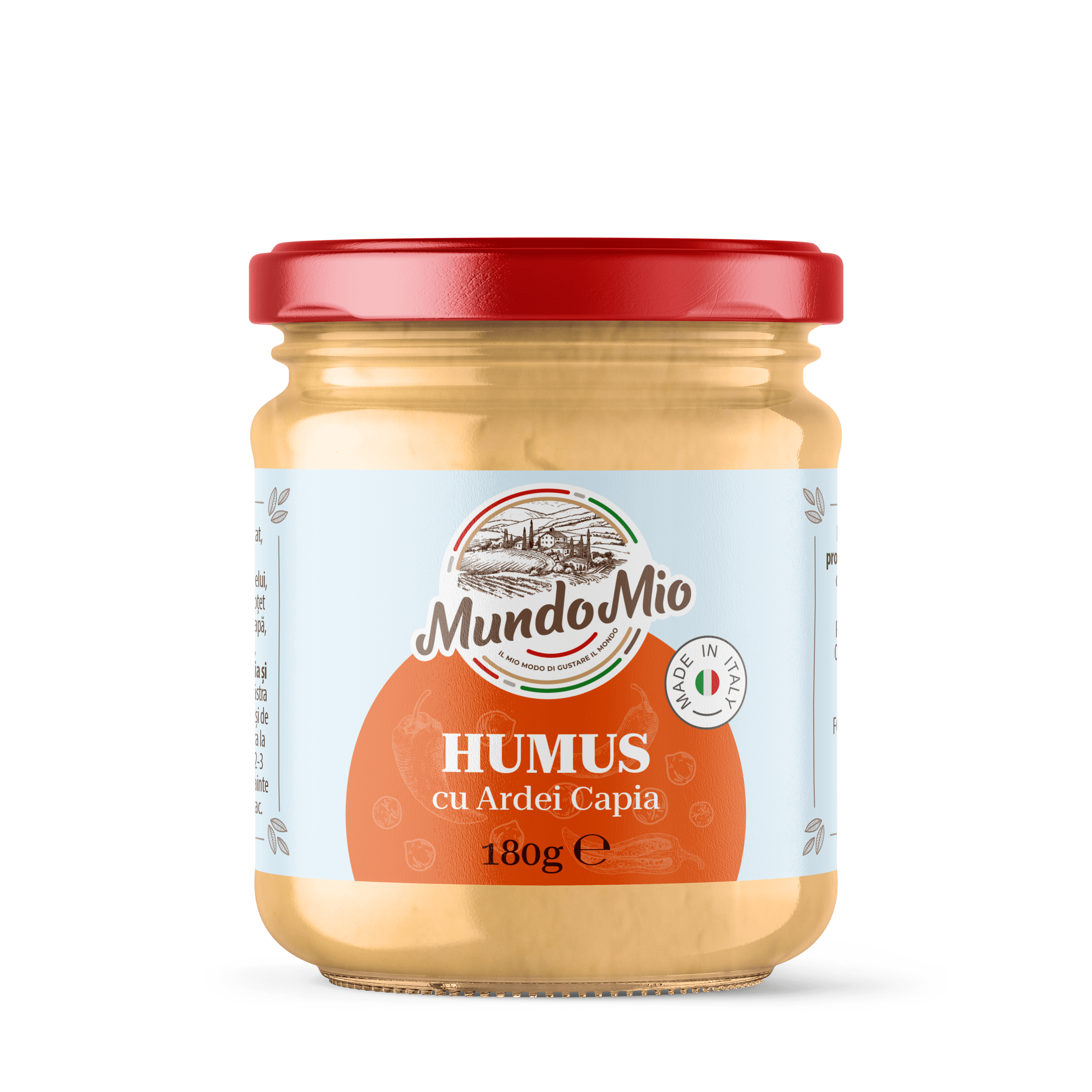 MundoMio Hummus with Red Peppers 180g