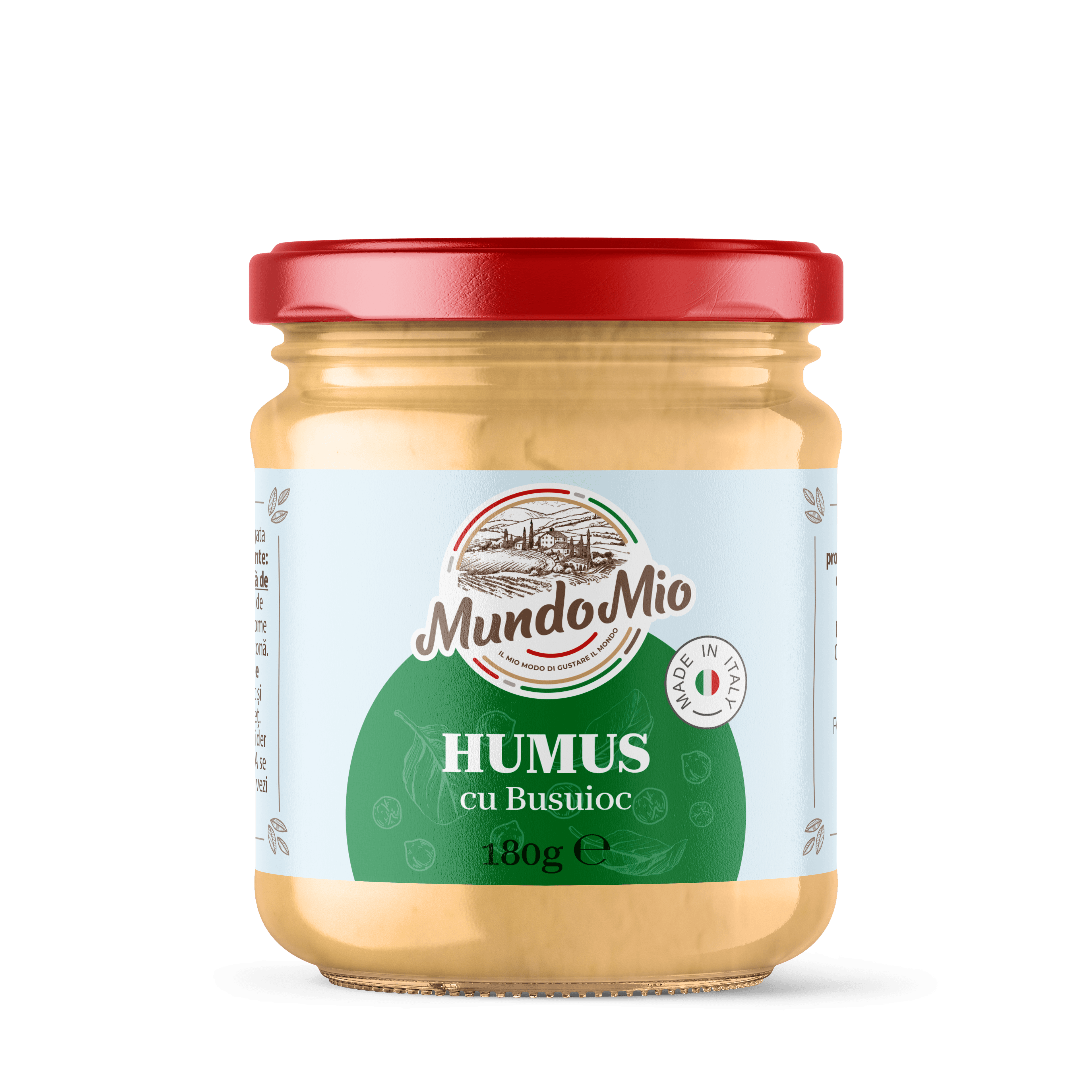 MundoMio Humus cu Busuioc 180g