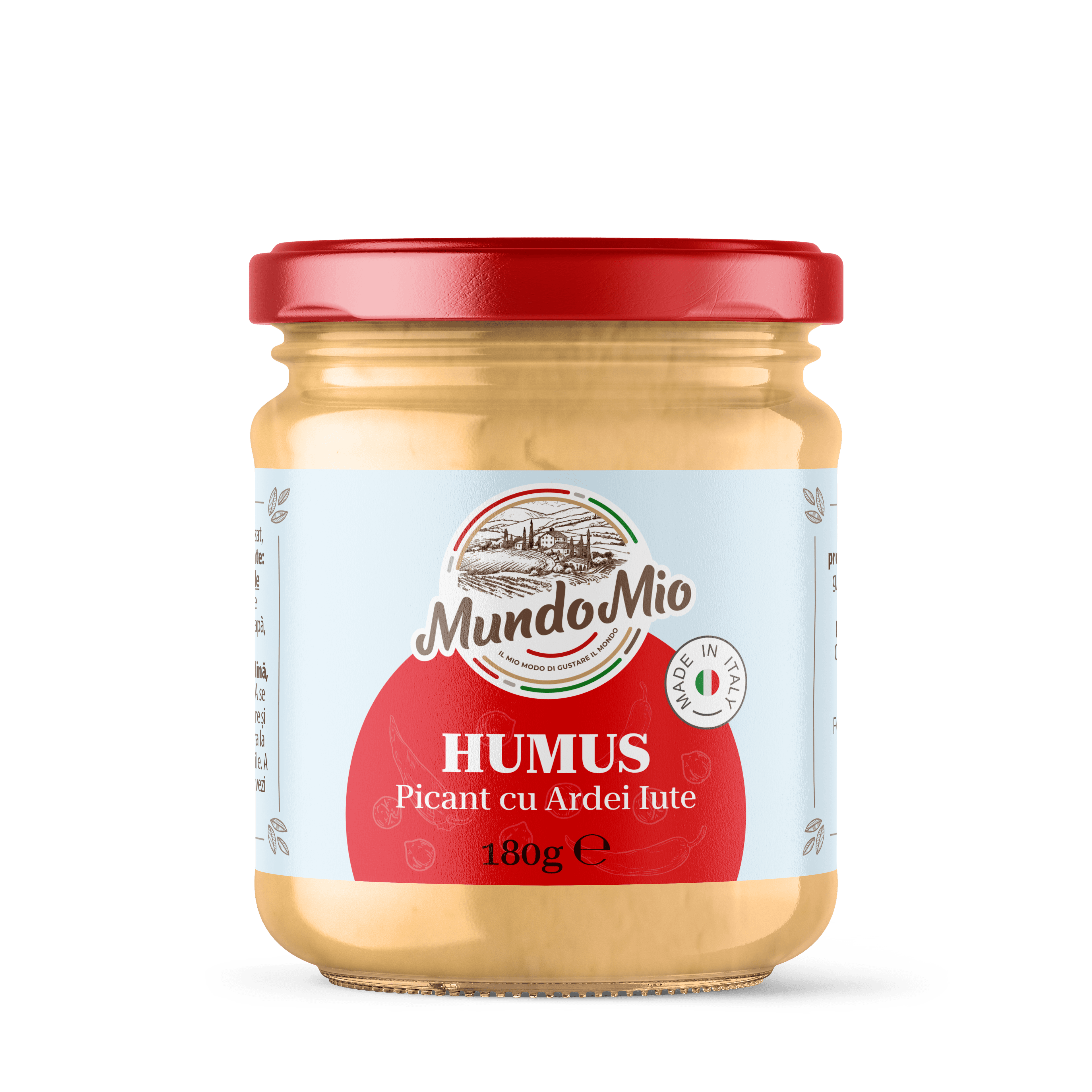 MundoMio Hummus with Hot Peppers 180g
