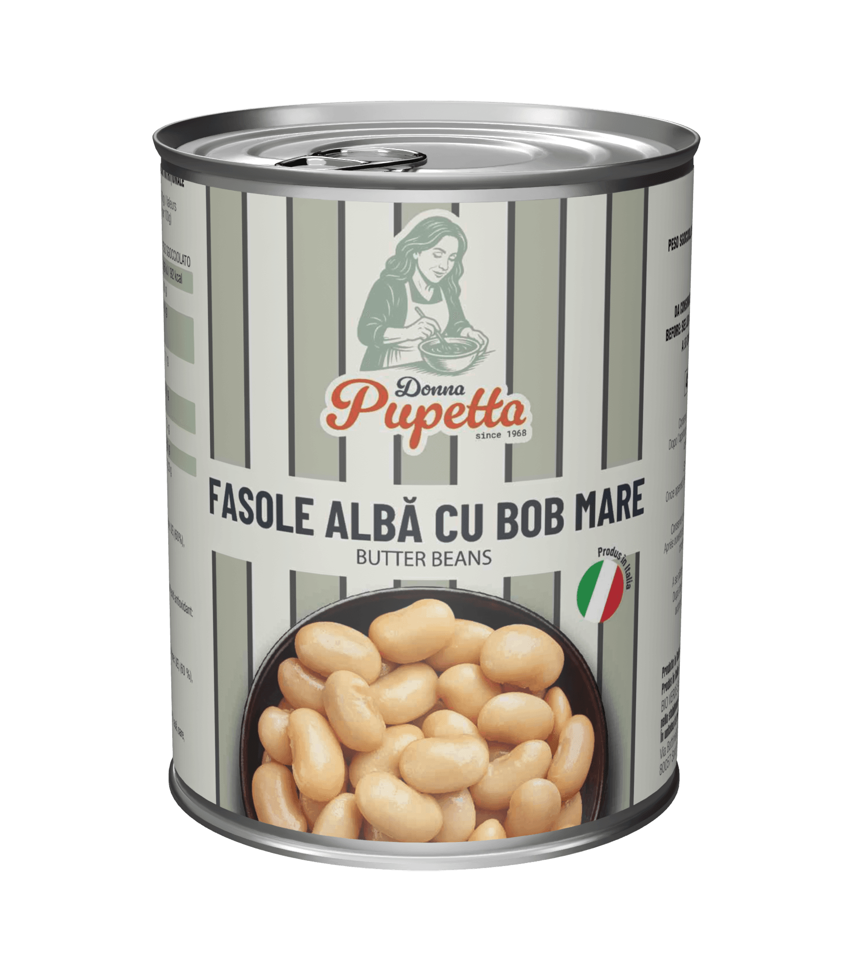 Donna Pupetta White Butter Beans 400g / 240g scurs