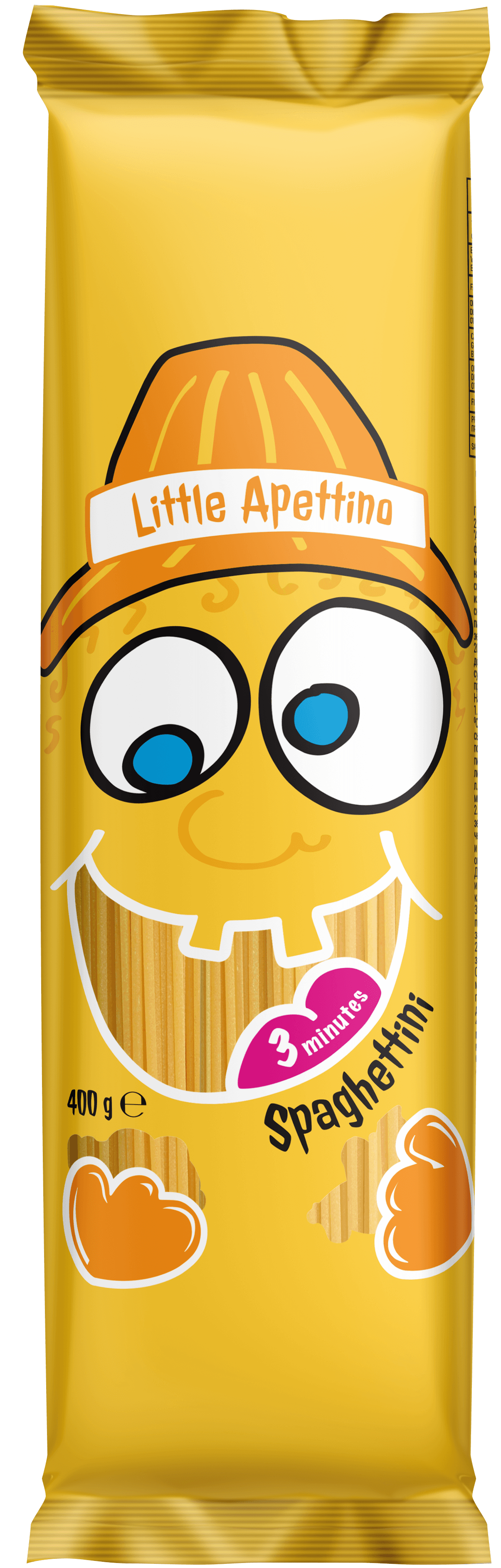 Little Apettino Paste din Grau Dur 3 minute Spaghettini 400g